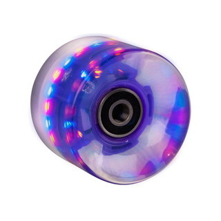 Light Up Penny Board Wheel 60*45mm + ABEC 7 Bearings - Dark Purple