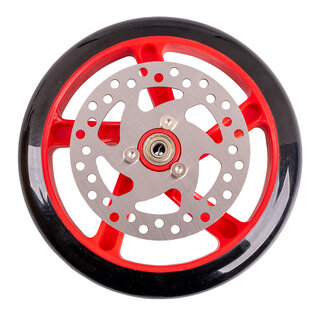 Replacement Wheel w/ Brake Rotor for inSPORTline Discola Scooter 200 x 30 mm - Red