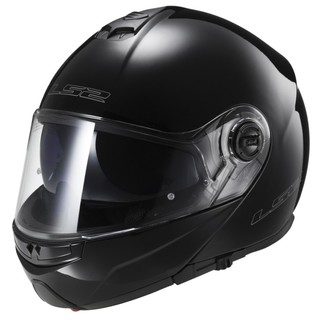 Tilting Moto Helmet LS2 Strobe - Black Glossy