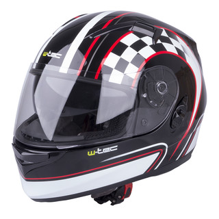 Motorcycle Helmet W-TEC V122 - Black and Graphics