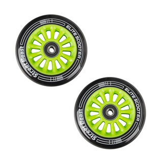 Freestyle Scooter Wheels 100 mm, Black-Green – 2 Pcs.