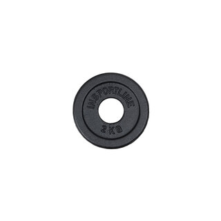 Cast Iron Olympic Weight Plate inSPORTline Castblack OL 2 kg