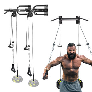 Wall-Mounted Pull-Up Bar w/ Pulleys inSPORTline RK180