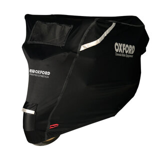 Outdoor Motorcycle Cover Oxford Protex Stretch w/ Climate Membrane M Black