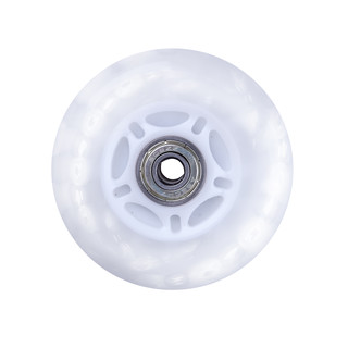 Light Up Inline Skate Wheel PU 72*24mm with ABEC 5 Bearings - White