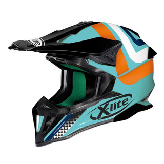 Motocross Helmet X-Lite X-502 Best Trick Aquamarine - Blue-Black
