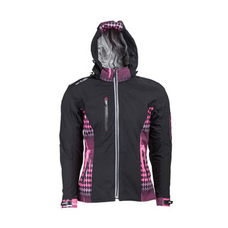 Women’s Softshell Moto Jacket W-TEC Pestalozza - Black-Pink