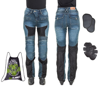 Women’s Moto Jeans W-TEC Bolftyna - Blue-Black