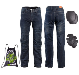 Men’s Moto Jeans W-TEC Pawted - Dark Blue