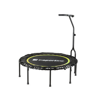 Spring-Free Jumping Fitness Trampoline with Handlebar inSPORTline Cordy 114 cm - Yellow