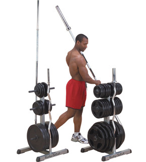 Storage Rack for Bars and Weight Plates Body-Solid GOWT Olympic 2in1