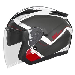 Motorcycle Helmet NOX N129 Triom White/Red