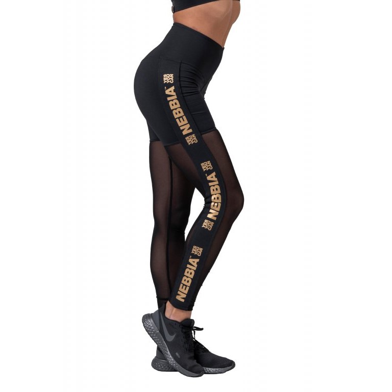 Women's Leggings Nebbia Gold Mesh 829 