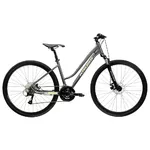 Women’s Cross Bike Kross EVADO 3.0 28” – 2025 - šedá / zelená / lesk