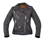 Women’s Leather Motorcycle Jacket W-TEC Brinea - Matte Black