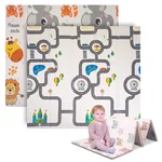 Folding Children’s Mat inSPORTline Michlino 150 x 180 x 1.2 cm - Safari/Silnice