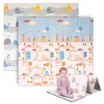 Folding Children’s Mat inSPORTline Michlino 180 x 200 x 1.2 cm - Město/Velryby