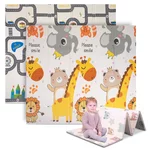 Folding Children’s Mat inSPORTline Michlino 180 x 200 x 1.2 cm - Safari/Silnice