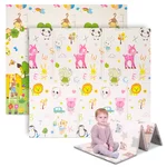 Folding Children’s Mat inSPORTline Michlino 180 x 200 x 1.2 cm - Zvířátka abc/Zvířatka louka