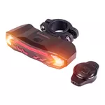 Rear Bike Light w/ Alarm & Turn Signals inSPORTline Suryah
