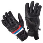 Summer Leather Motorcycle Gloves W-TEC Laudero - Black