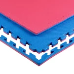 Tatami Puzzle Mat inSPORTline Sazegul 100 x 100 x 2 cm - červeno-modrá, křížový vzor