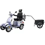 Four-Wheel Electric Scooter w/ Tow Bar & Trailer inSPORTline Antun