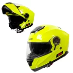 Flip-Up Motorcycle Helmet W-TEC Cullo - Fluo Yellow