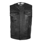 Leather Motorcycle Vest W-TEC Losango