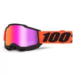 Motocross Goggles 100% Accuri 2 Mirror - Ferran černá, zrcadlové plexi
