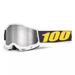 Motocross Goggles 100% Accuri 2 Mirror - Torc bílá, zrcadlové plexi