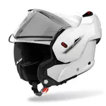 Flip-Up Motorcycle Helmet AIROH MATHISSE 2 Color P/J Glossy White