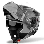 Flip-Up Motorcycle Helmet AIROH SPECKTRE Groove P/J Glossy Gray