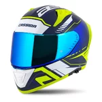 Motorcycle Helmet Cassida Aero Drome Blue/Fluo Yellow/Light Blue/White