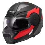 Flip-Up Motorcycle Helmet LS2 FF902 Scope II Duria Black Red
