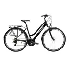 Women’s Trekking Bike Kross Trans 1.0 28” SR Gen 007 - černá / šedá / stříbrná / lesk