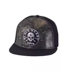Snapback Hat BLACK HEART Bastard Skull Trucker