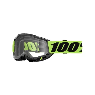 Children’s Motocross Goggles 100% Accuri 2 Junior - fluo zelená, čiré plexi