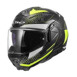 Flip-Up Motorcycle Helmet LS2 FF910 Advant II Astral H-V Yellow P/J