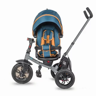 Three-Wheel Stroller w/ Tow Bar Coccolle Pianti - True Blue