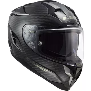 Motorcycle Helmet LS2 FF327 Challenger C Carbon Solid - Black