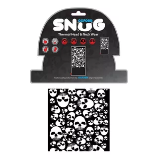 Universal Multi-Functional Neck Warmer Oxford Snug - Black - Skulls
