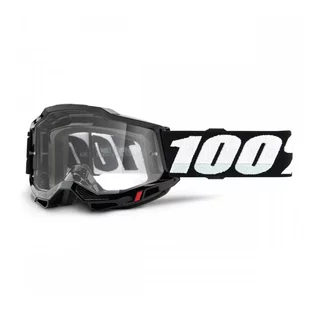 Children’s Motocross Goggles 100% Accuri 2 Junior - Black, Clear Plexi