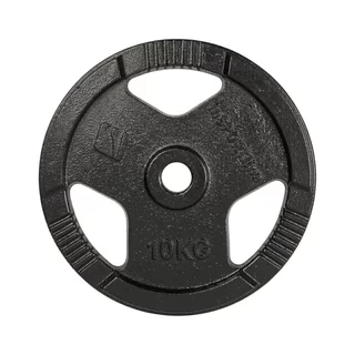Cast Iron Weight Plate inSPORTline Hamerton Black 10 kg, 30 mm