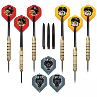 Darts Shot Duel Brass Plated Value Range 22 Steel – 6-Pack