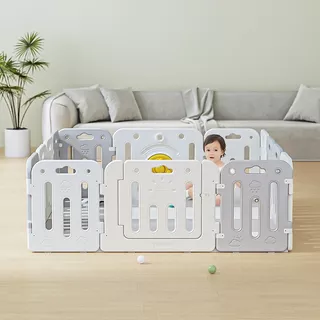 Plastic Playpen inSPORTline Klaudino 12+2 188 x 208 x 66 cm
