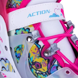 Adjustable Children’s Inline skates with Light-Up Wheels Action Doly