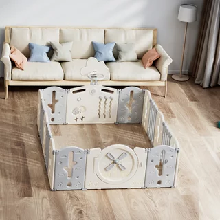 Plastic Playpen inSPORTline Bufalino 14+2 167 x 200 x 64 cm