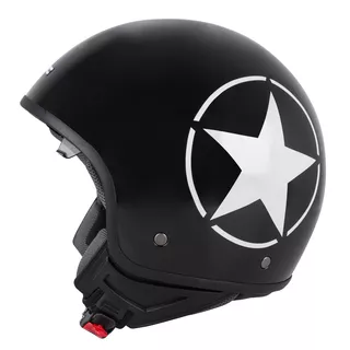 Scooter Helmet W-TEC FS-710S Revolt Black - Black + Star