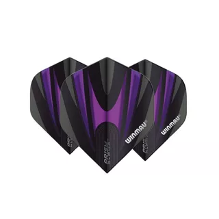 Dart Flights Winmau Prism Alpha - Grey-Black - Purple-Black